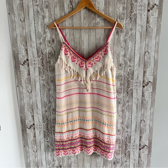 Amanda Uprichard Boho Fray Embroidered Dress Small - Picture 1 of 4